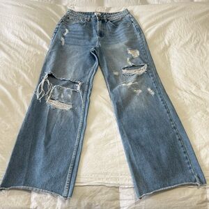 Sisstrevolution | Women’s 29 | Distressed Blue Jeans Wide Leg